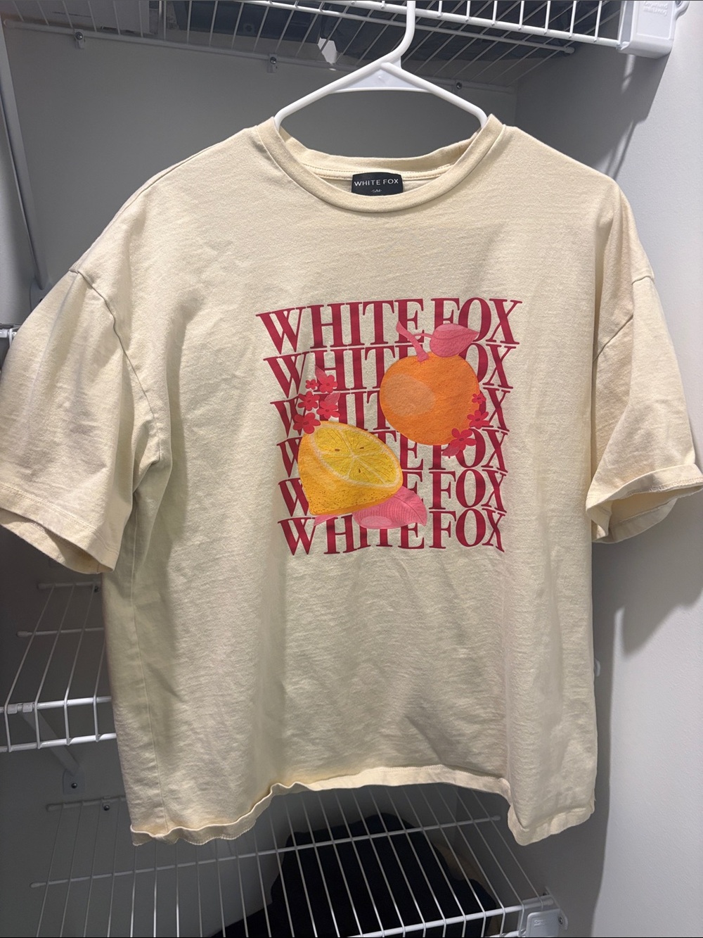 White Fox Women’s Cream Fruit Graphic Tee